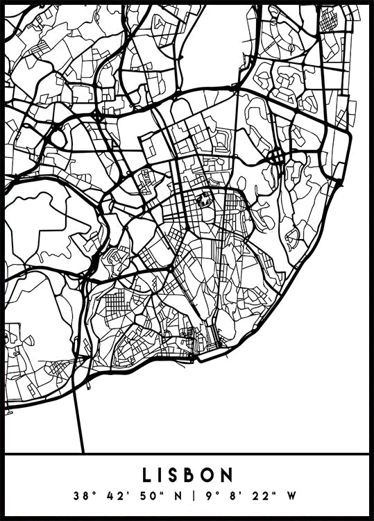 Black Maps 39 Plakat - Posterbox
