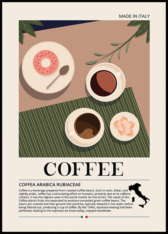 Poster del caffè Made in Italy