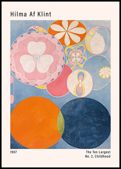 Poster di arte astratta colorata di Hilma Af Klint