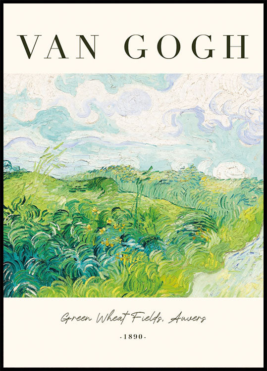 Manifesto dei campi di grano verde di Van Gogh