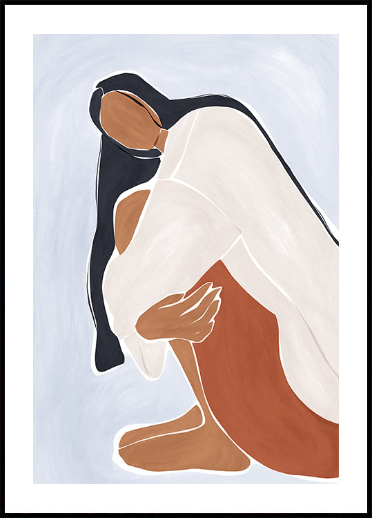 Woman Embracing Herself Print By Ivy Green Illustrations Plakat - Posterbox