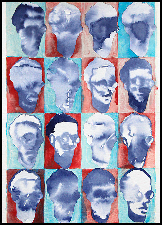 Aldo Red Blue 4x4 - Posterbox