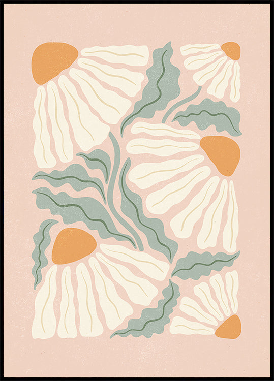 Retro Coneflowers (NEW) - Posterbox