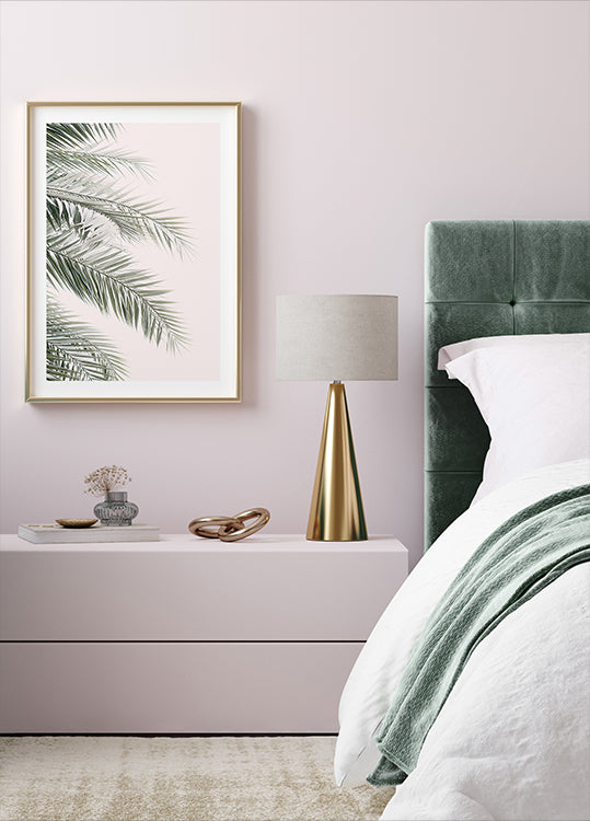 Blush Palm Leaves Plakat - Posterbox