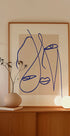 Abstract Blue Line Art Plakat - Posterbox