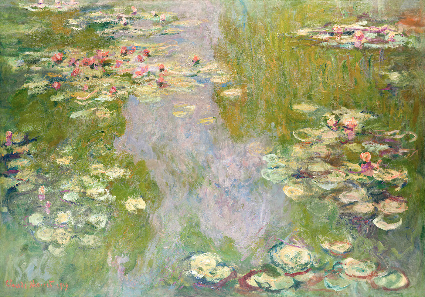 Paesaggio delle ninfee 1919 di Claude Monet Poster