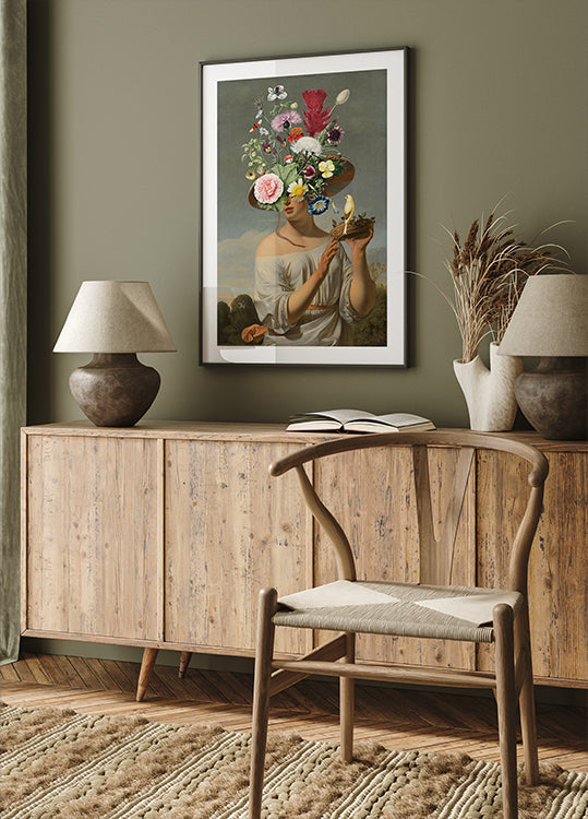 Woman In a Large Floral Hat (NEW) - Posterbox