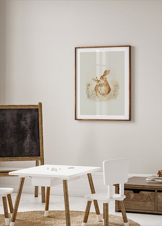 Tender Moment Between Two Rabbits (NEW) - Posterbox
