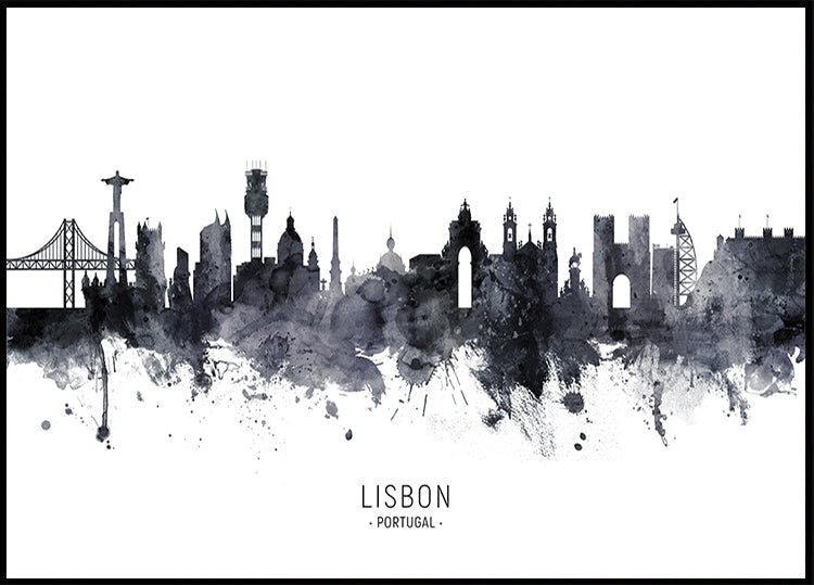 Lisbon Portugal Skyline Plakat - Posterbox