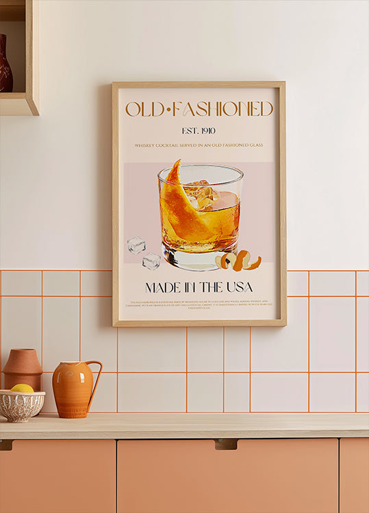 Poster con fascino da cocktail classico