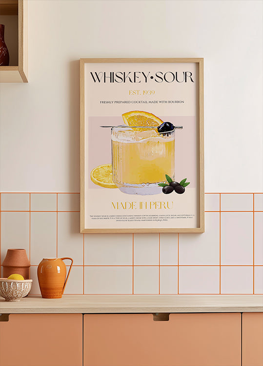 Poster della felicità del whisky peruviano