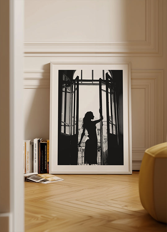 "Poster con vista sul tranquillo villaggio costiero"