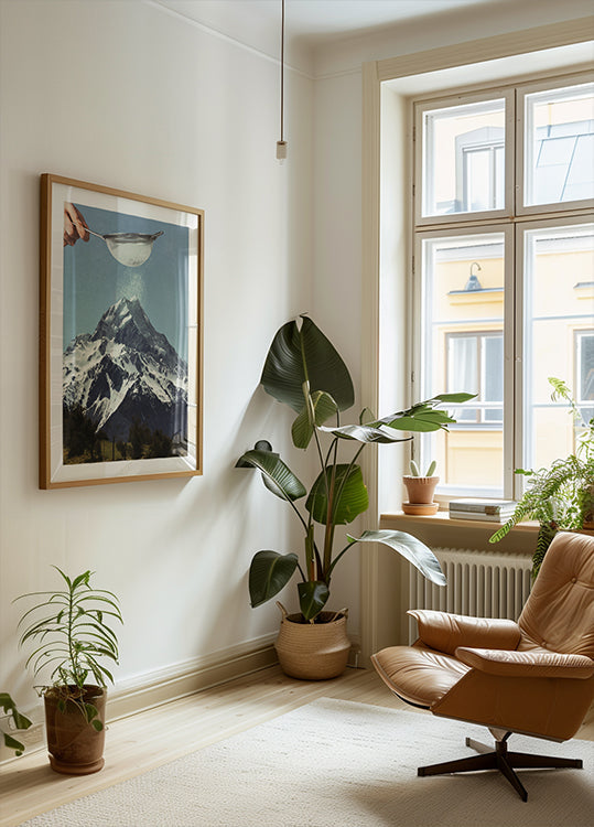 Vertice setacciato - Poster di zucchero di neve sul picco di montagna