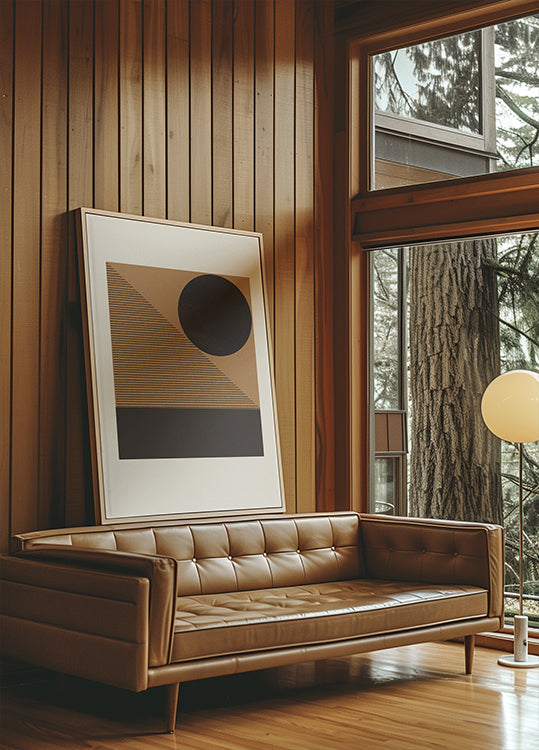 Poster geometrico dell'eclissi
