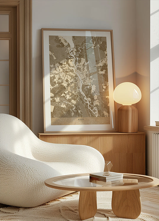 Mappa color seppia di Kiev (anteguerra) (NUOVO)