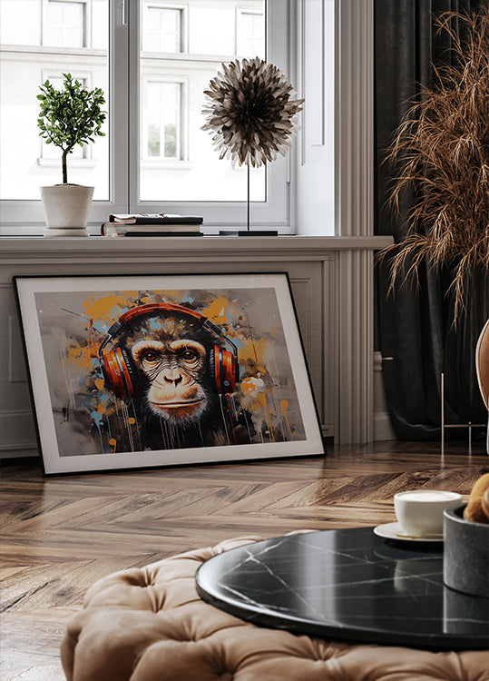 Poster della scimmia DJ