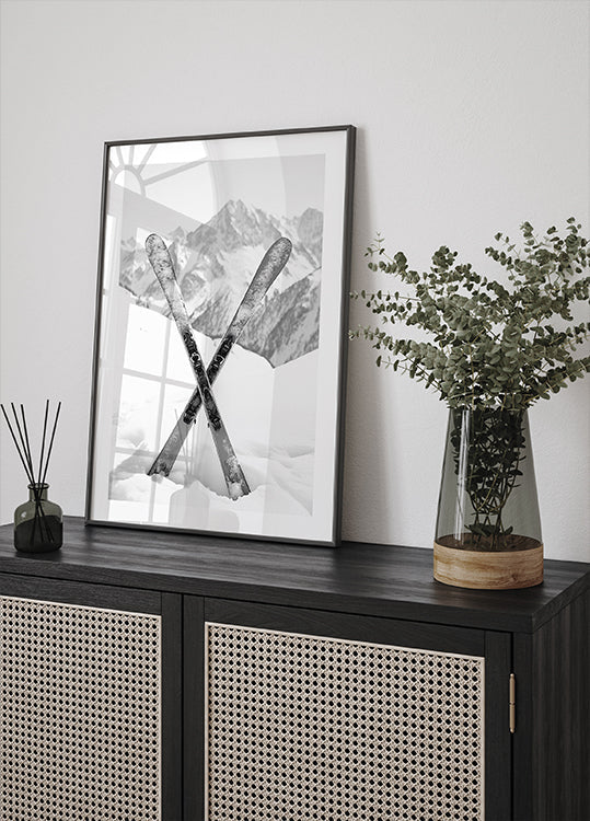 Skies Apls Black and White Plakat
