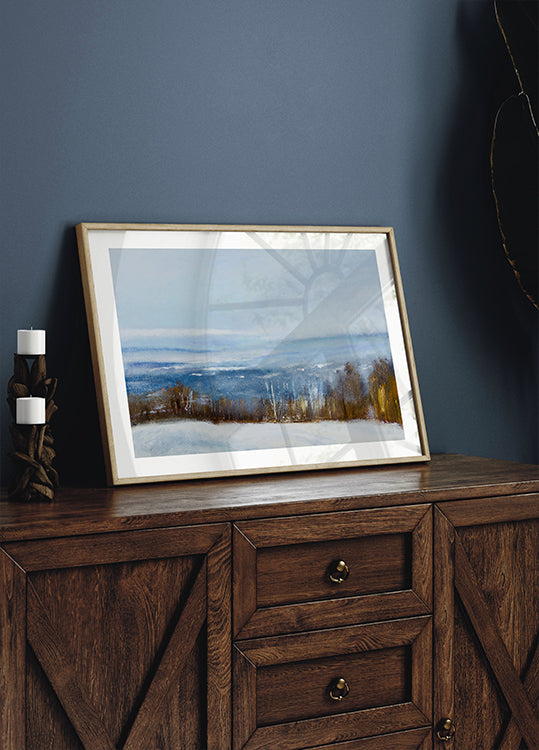 Poster con vista invernale