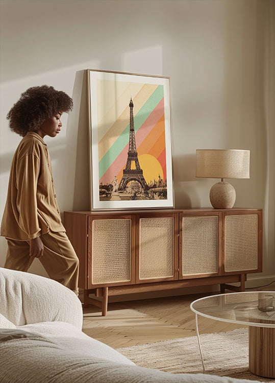 Poster arcobaleno della Torre Eiffel