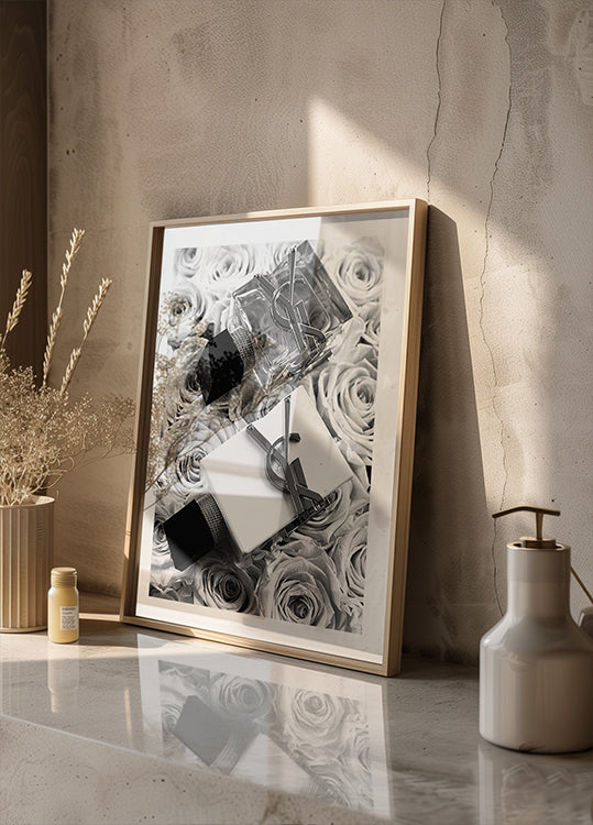 "Poster con vista sul tranquillo villaggio costiero"