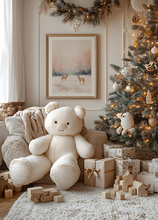 Poster di cervi in inverno