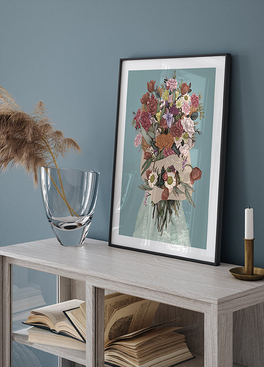 Poster grande "Raccogliere un giardino verde acqua".