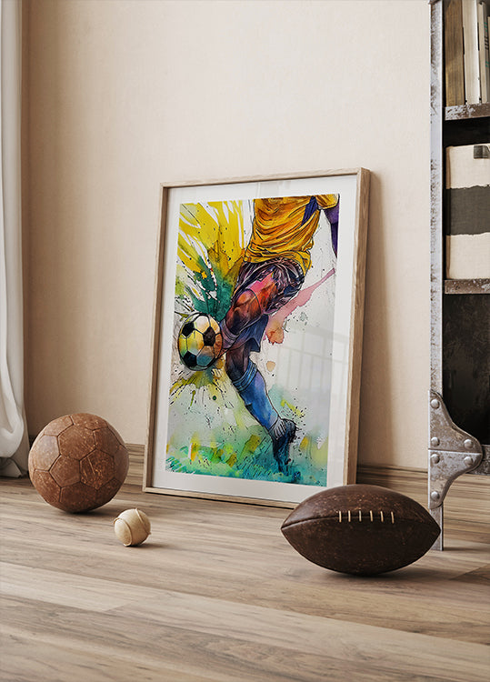 Giocatore di football sportivo dell'acquerello (3)