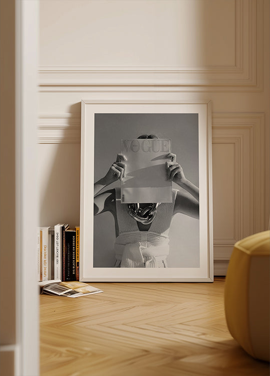 "Poster con vista sul tranquillo villaggio costiero"