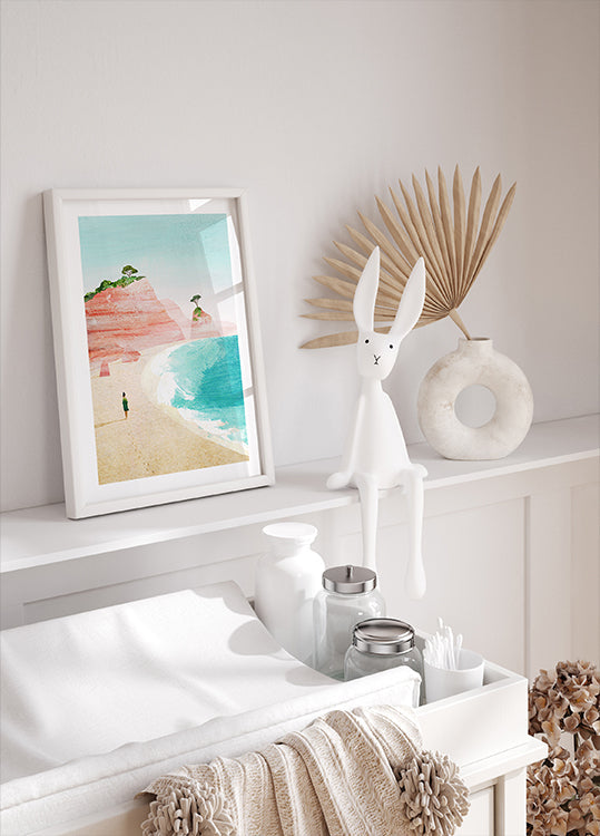 Poster della ragazza sulla spiaggia iv