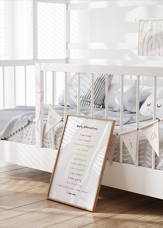 Affermazioni per bambini, emozioni, stampa 3 poster