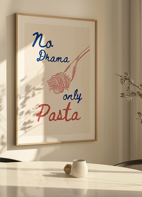 Nessun dramma, solo pasta, illustrazione + testo