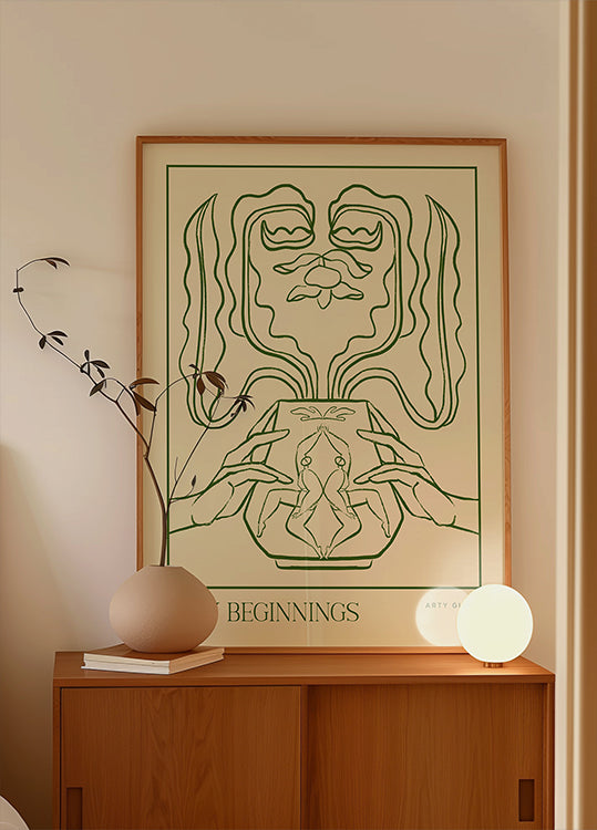 Collezione di vasi: nuovi inizi (LineArt)