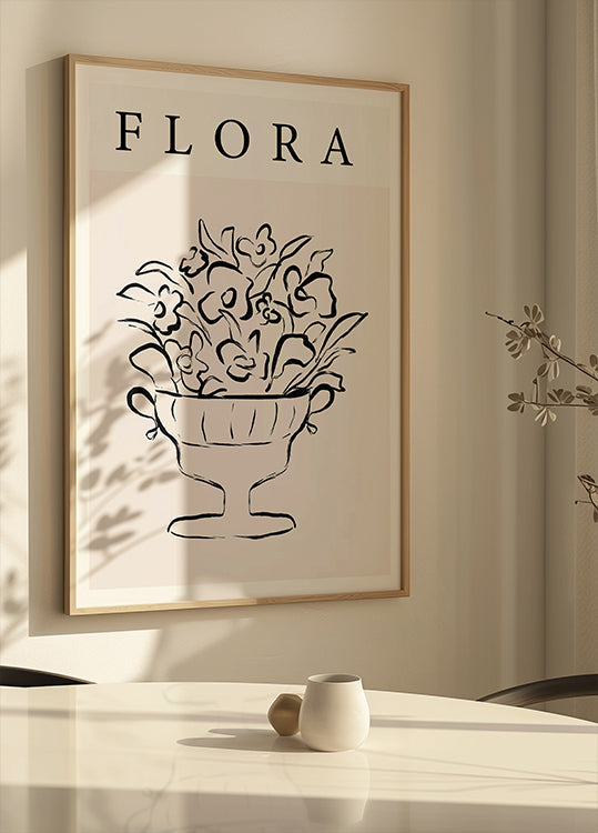 Poster di eleganza floreale