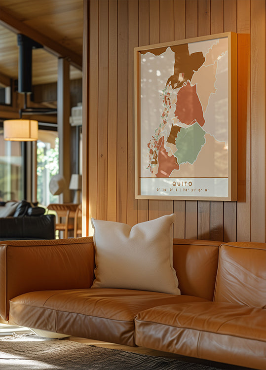 Poster Black Maps Earth Tones 70