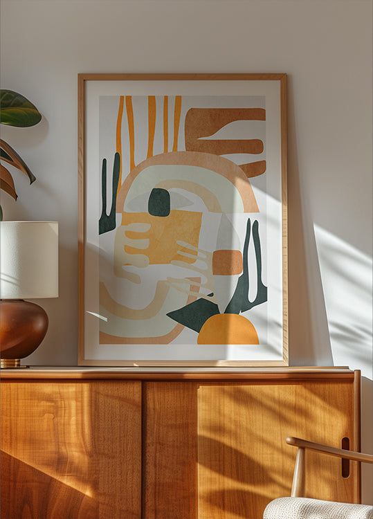 Poster di armonia astratta di forme geometriche