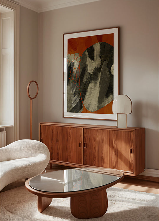 Poster di flusso astratto terroso