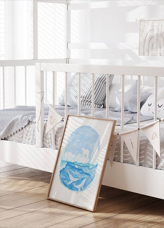 Poster Arctic Life - Mari ghiacciati - Orso polare e foche