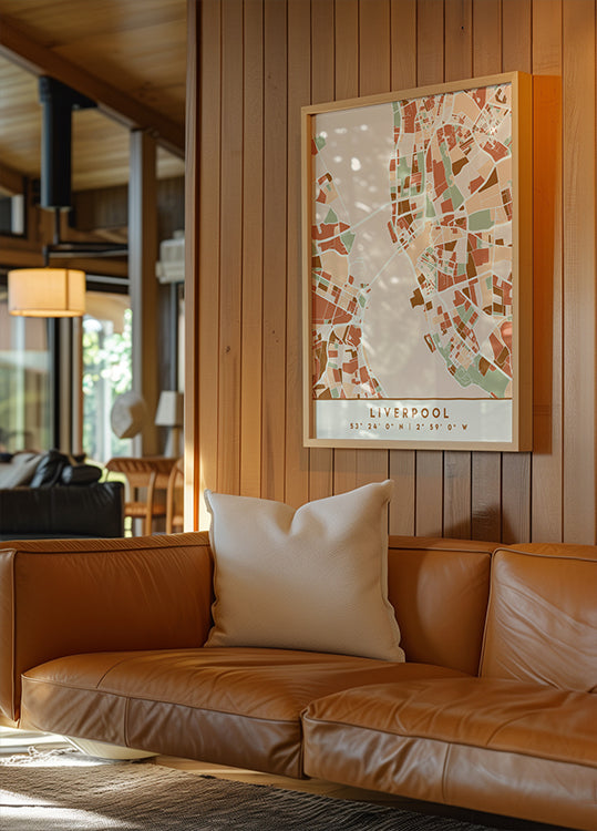 Poster Black Maps Earth Tones 40