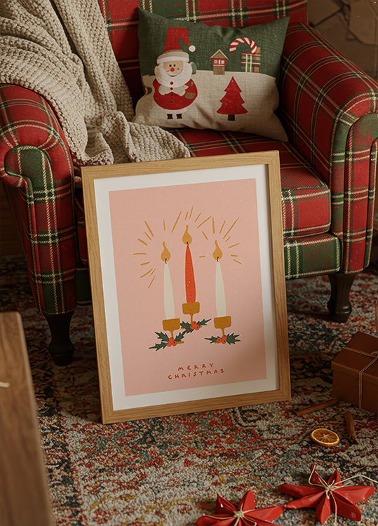 Poster di candele di Natale