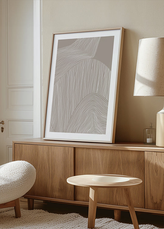 Poster di linee organiche astratte