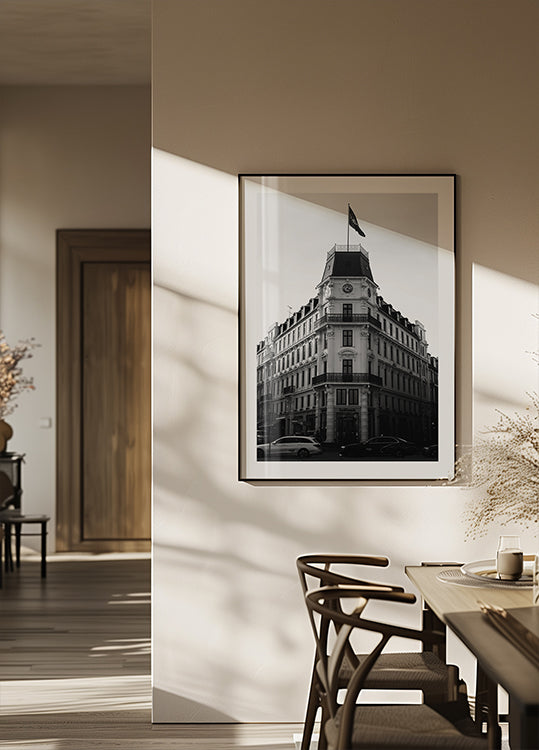 "Poster con vista sul tranquillo villaggio costiero"