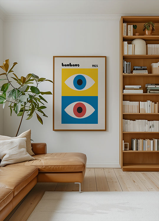 Poster astratto degli occhi Bauhaus