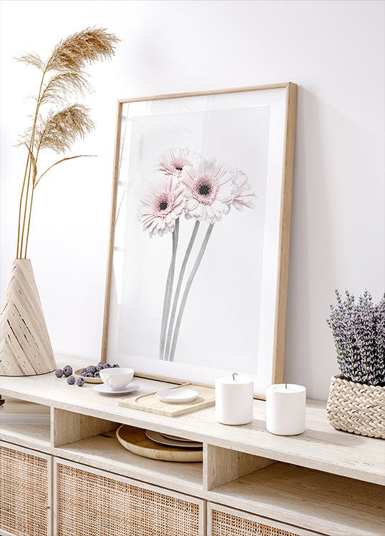 Poster di fiori rosa