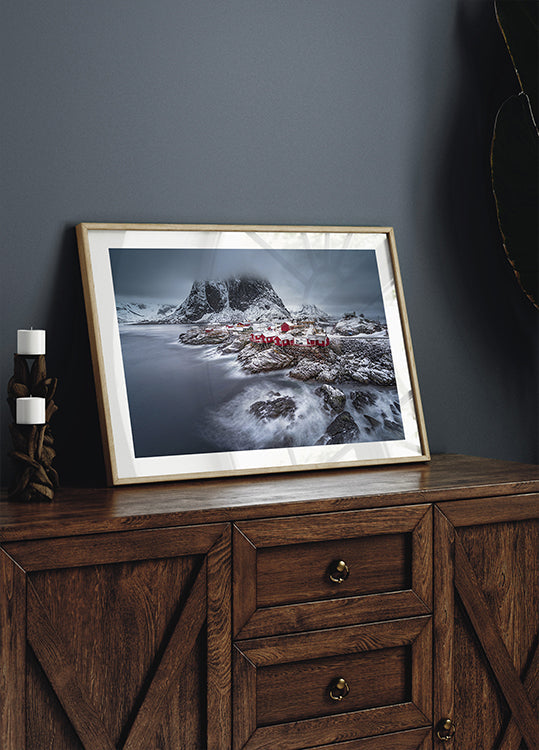 Poster invernale delle isole Lofoten