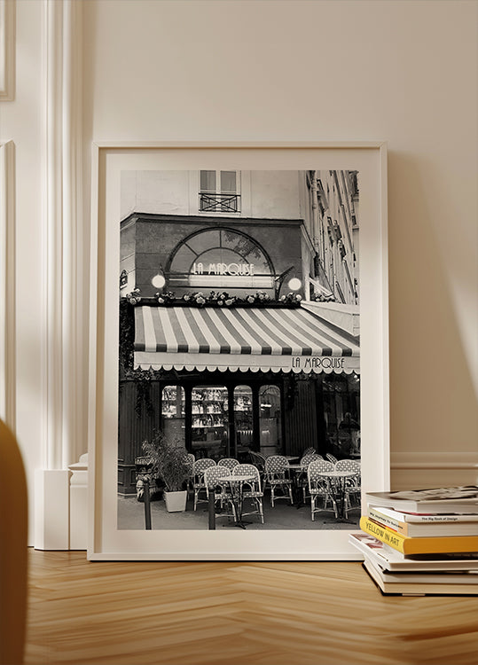 "Poster con vista sul tranquillo villaggio costiero"