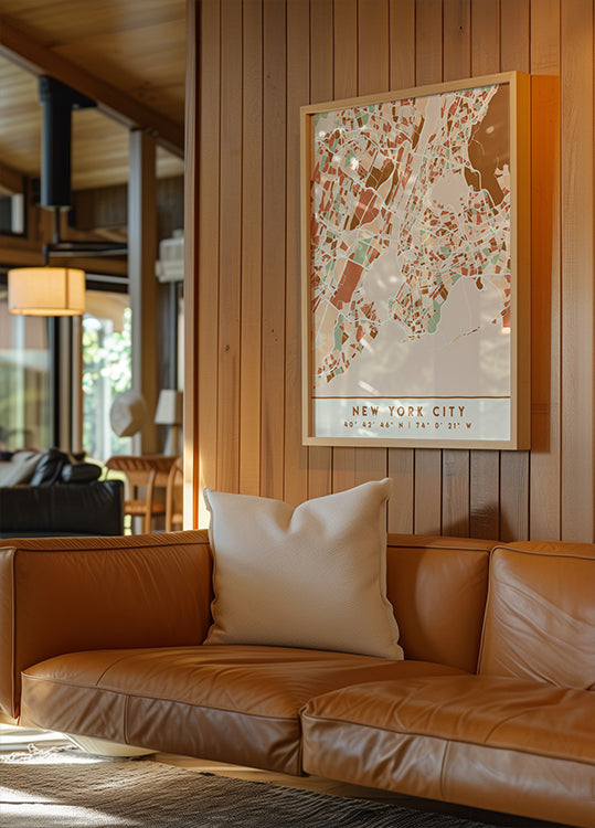 Poster Black Maps Earth Tones 61