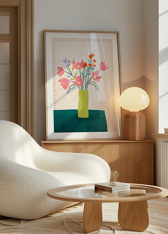 Fiori colorati a strisce