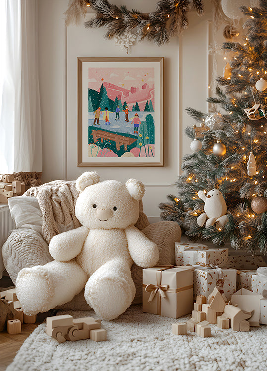 Poster di pattinaggio su ghiaccio di persone