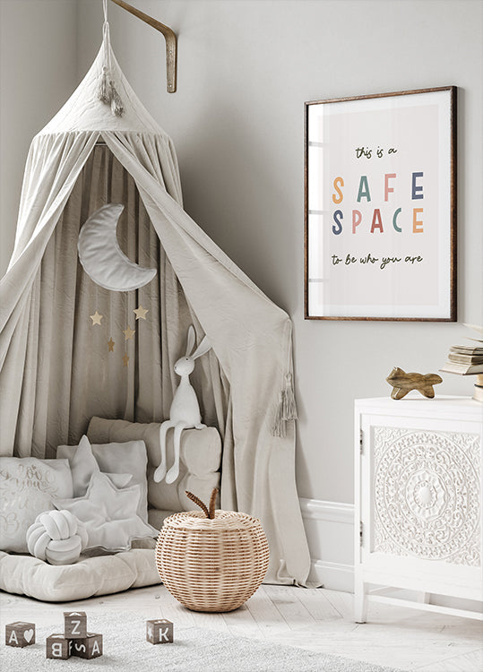 Poster di spazio sicuro