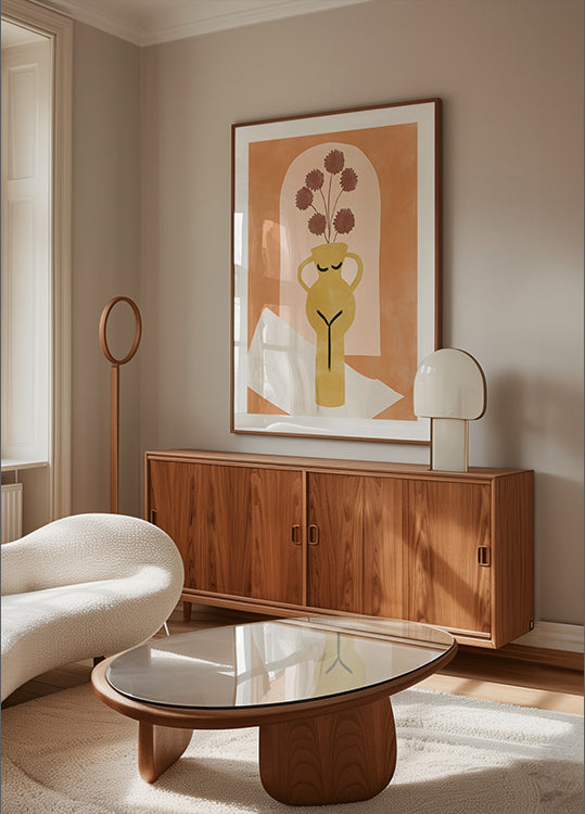 Vaso Stilizzato Che Assomiglia A Un Poster Di Forma Femminile